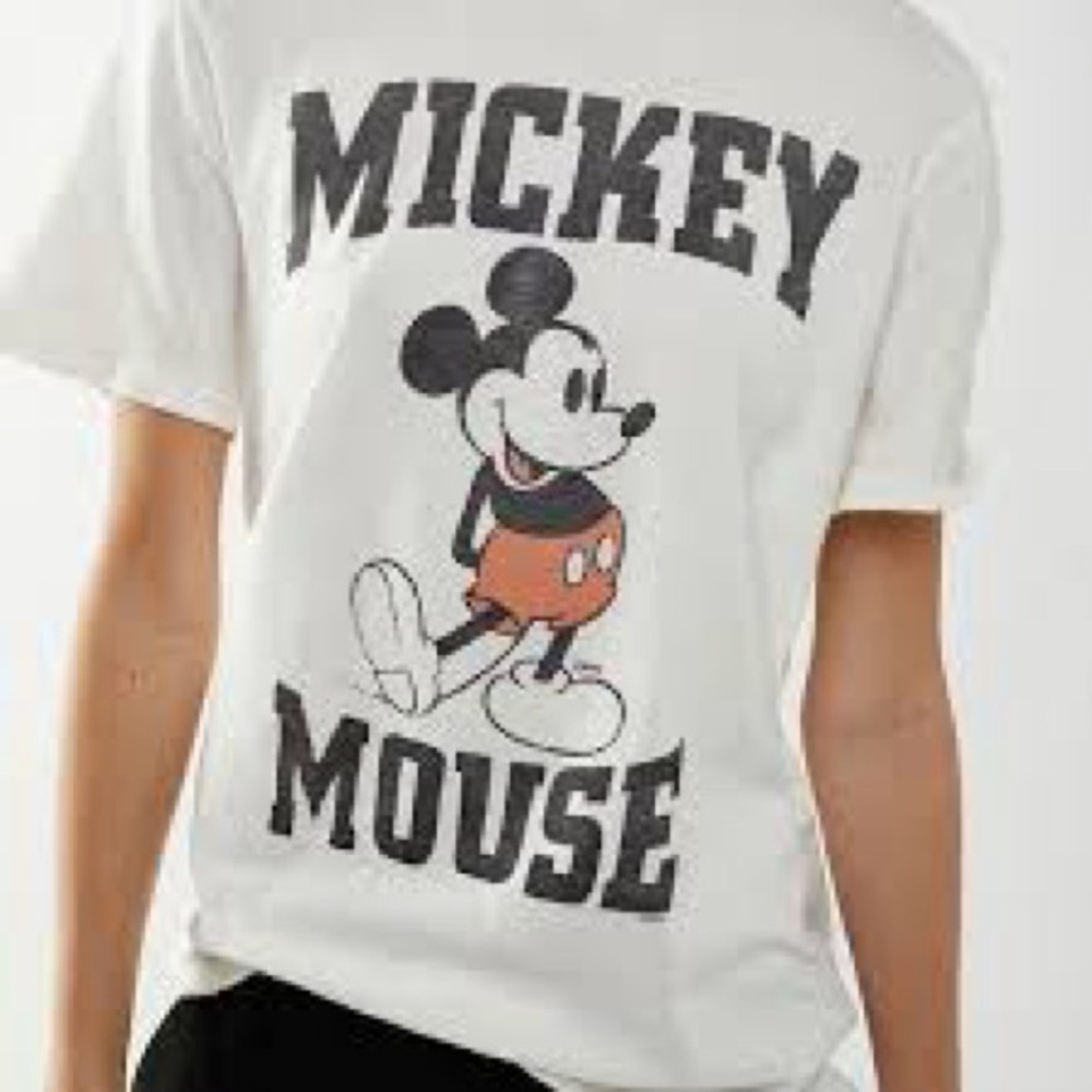 Anthropologie x Junk Food Clothing , vintage Mickey Mouse womens T-Shirt - White